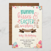 Baisers de Bunny et invitation de voeux de Pâques (Devant / Derrière)