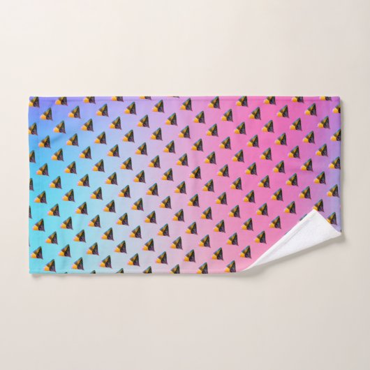 Baisers de chien bleu dégradé bleu       (Serviette à main)