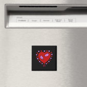 Baisers de coeur de 2 pouces Magnet Carré (In Situ (Lave-vaisselle))