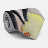 Baisers de la cravate d'aquarelle de pingouins (Roulé)