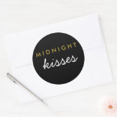 Baisers de minuit Sticker de mariage Black Gold (Enveloppe)