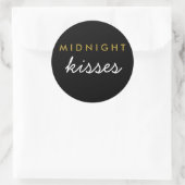 Baisers de minuit Sticker de mariage Black Gold (Sac)
