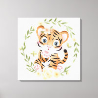 Baisers de tigre Impression sur toile
