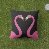 Baisers des Flamants roses sur le coussin (Herbe)