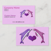 Baisers du carte de visite de dauphins (Devant / Derrière)