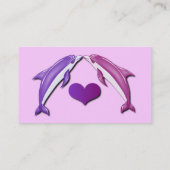 Baisers du carte de visite de dauphins (Dos)