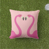 Baisers du coussin extérieur de corail de Flamants (Herbe)