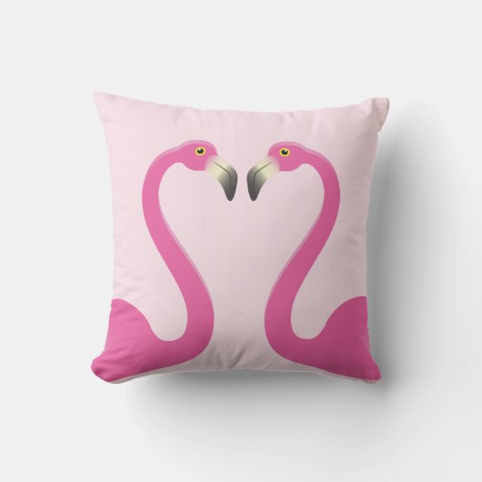 Baisers du coussin extérieur rose de Flamants (Recto)