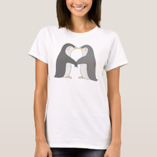 Baisers du T-shirt mignon de graphique de pingouin