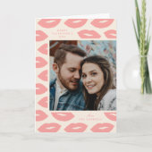 Baisers Moderne Valentine's Day Carte photo - Rose (Devant)
