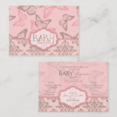 Baisers papillon Carte pour notes de rappel pétale (Devant / Derrière)