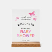 Baisers papillon rose Baby Douche Bienvenue (Recto)