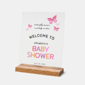 Baisers papillon rose Baby Douche Bienvenue (Angle)