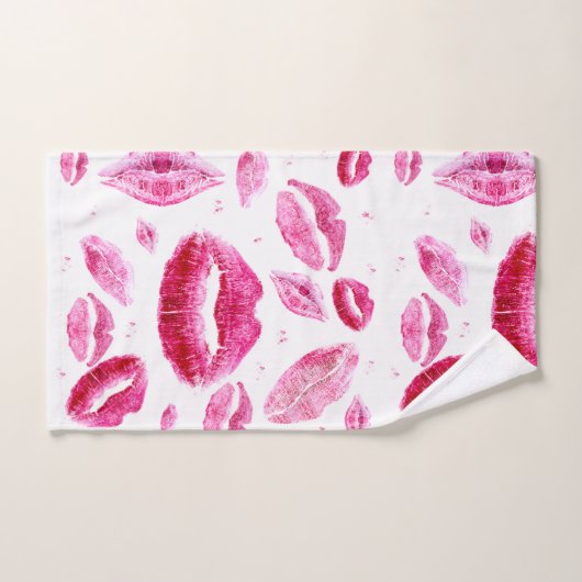 Baisers partout (blanc) (Serviette à main)