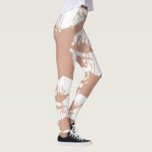 Baisers peints à la main Brown aquarelle Leggings (Droite)