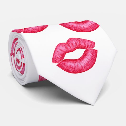 Baisers rouge à lèvres - Cravate (Roulé)