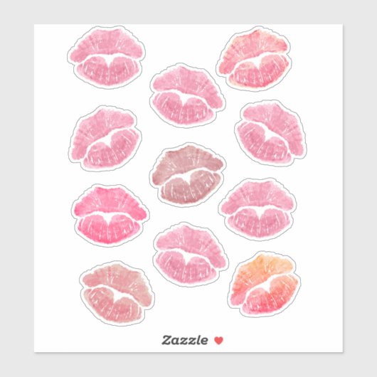Baisers Stickers Aimer & Baisers Skins & Stickers (Feuille)