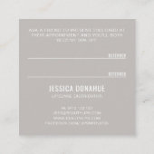 Baisers XOXO couleur neutre Carte de référence (Dos)