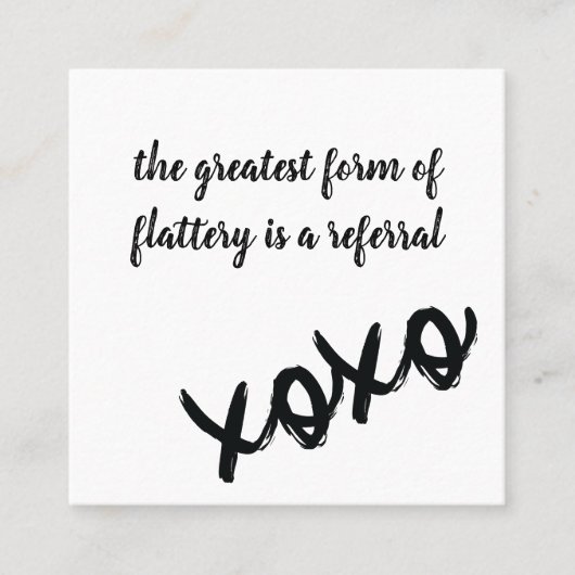 Baisers XOXO noir blanc et rose carte de référence (Devant)