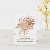 Baisse de la Carte de remerciements de sympathie F (Fleur jaune)