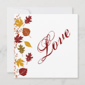 Baisse des invitations des Mariages de automne Feu (Dos)