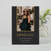 Baisse d'or | Faire-part d'obtention d'un diplôme  (Debout devant)