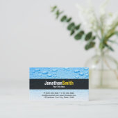 Baisses de l'eau bleue de cartes de visite de (Debout devant)
