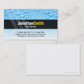 Baisses de l'eau bleue de cartes de visite de (Devant / Derrière)