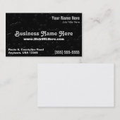 Baisses de l'eau sur le carte de visite noir (Devant / Derrière)