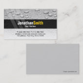 Baisses grises de l'eau de cartes de visite de (Devant / Derrière)