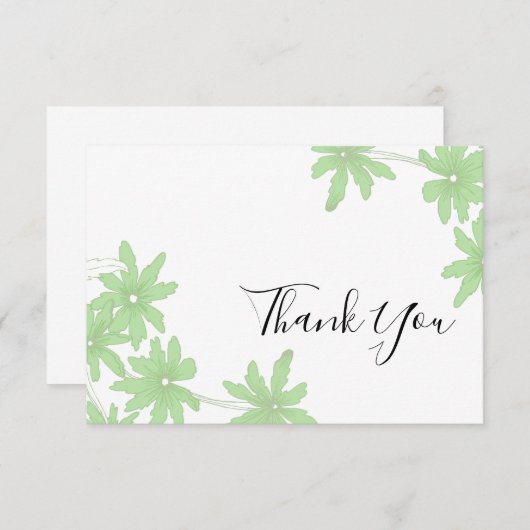 Baisson vert clair sur Merci Mariage blanc (Devant / Derrière)