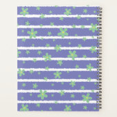 Baisson vert sur bleu clair_ motif floral Script (Dos)