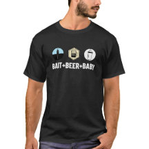 Bait, bier en vaderschap T-shirt