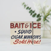 Bait Shop Sign Briefkaart (Staand voorkant)
