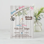 Baits of Bows onthullen genderuitnodiging. Kaart (Staand voorkant)