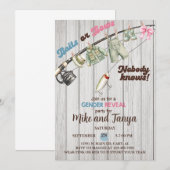 Baits of Bows onthullen genderuitnodiging. Kaart (Voorkant / Achterkant)