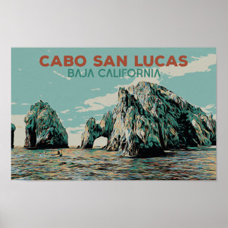 Baja California Cabo San Lucas, Mexico-Briefkaart Poster
