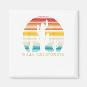 Baja California Cactus  Retro Desert Souven Magneet