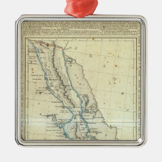 Baja California, Mexico Metalen Ornament (Voorkant)