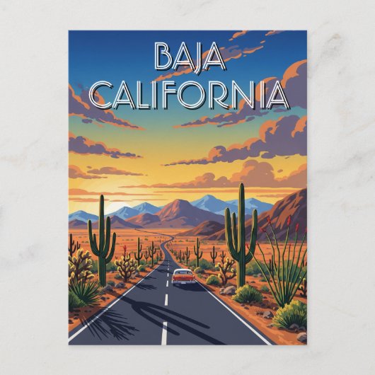 Baja California Mexico Reizen Briefkaart (Voorkant)