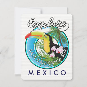 Baja California Sur Mexico retro logo