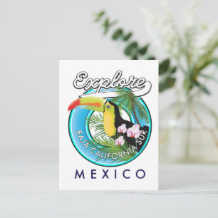 Baja California Sur Mexico retro logo Briefkaart