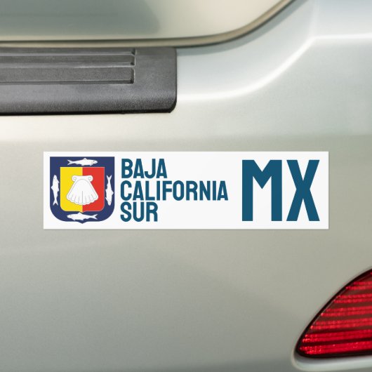Baja California Sur wapen Bumpersticker (Op auto)