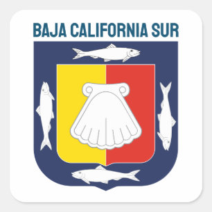 Baja California Sur wapen Vierkante Sticker