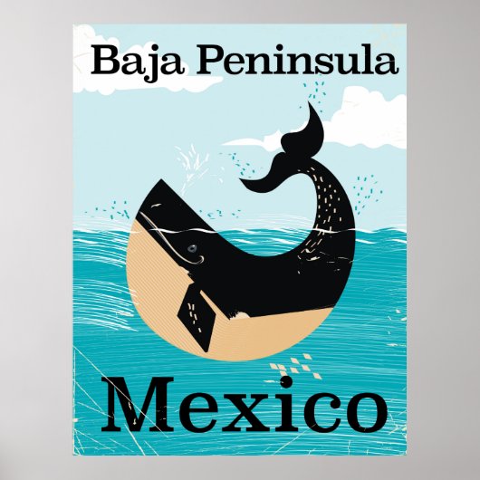 Baja schiereiland Mexico reisposter Poster (Voorkant)