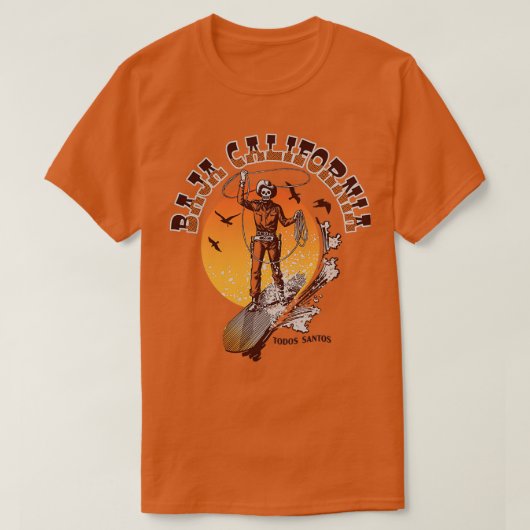 Baja Surfing Cowboy T-shirt (Design voorkant)