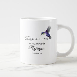 Bajo sus alas Salmo 91 Spaans bijbelvers Extra Grote Beker