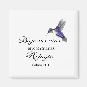 Bajo sus alas spanish bible verse psalm91 magneet