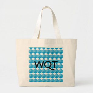 Bak - Blokontwerp met initialen Grote Tote Bag