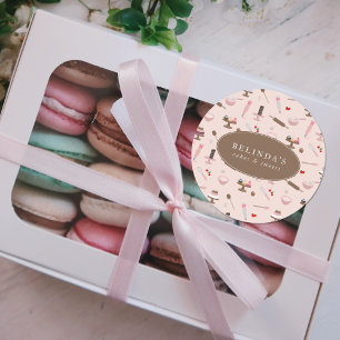 Bak- en kookgerei Bakkerij Koken Ronde Sticker